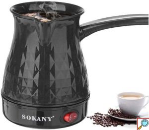 Sokany® Ηλεκτρικό Μπρίκι 600W με Χωρητικότητα 500ml Μαύρο