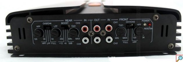 Ενισχυτής Αυτοκινήτου - 4 Καναλιών 3200W, MOSFET 12V, 2/4 Ohm για Ηχεία & Subwoofer