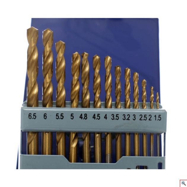 Σετ Τρυπάνια Τιτανίου HSS 1.5-6.5 mm 13 τμχ