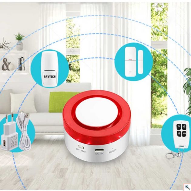 Wifi Smart Siren Σύστημα Συναγερμού 2 σε 1 με 120dB