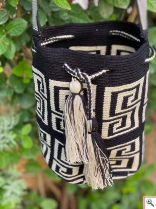 Μοναδική Χειροποίητη Κολομβιανή Boho Style Πλεκτή Τσάντα - Wayuu Mochila