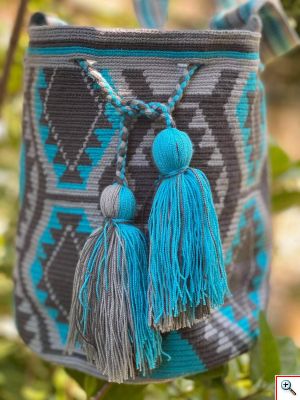 Μοναδική Χειροποίητη Κολομβιανή Boho Style Πλεκτή Τσάντα - Wayuu Mochila