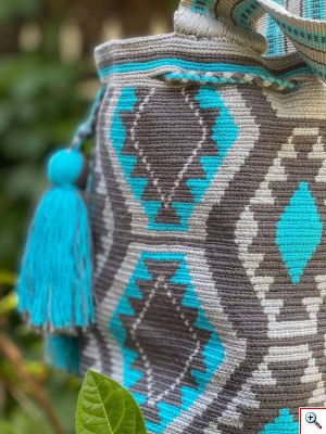 Μοναδική Χειροποίητη Κολομβιανή Boho Style Πλεκτή Τσάντα - Wayuu Mochila