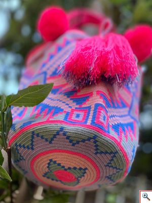 Μοναδική Χειροποίητη Κολομβιανή Boho Style Πλεκτή Τσάντα - Wayuu Mochila