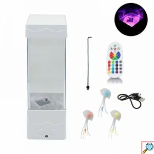 LED Φωτιστικό USB με Μέδουσες σε Νερό και Κοντρόλ για Ρύθμιση RGB Φωτισμού