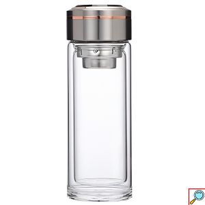 Γυάλινο Μπουκάλι 400ml με Φίλτρο και Μεταλλικό Καπάκι