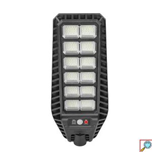 400W Αδιάβροχος Ηλιακός Προβολέας Δρόμου με 8 COB & 216 LED - Τηλεχειριστήριο, Ανιχνευτής Κίνησης & Πάνελ - Aerbes