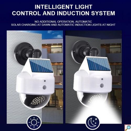 LED Αδιάβροχο Ηλιακό Επιτοίχιο Φωτιστικό με 3 Λειτουργίες, Ανιχνευτή Κίνησης και Χειριστήριο 360° Ψυχρό Λευκό 39 SMD