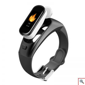Ακουστικά Bluetooth Ασύρματα - Smart Watch & Fitness Bracelet με Tracker & Μετρητή Αρτηριακής Πίεσης