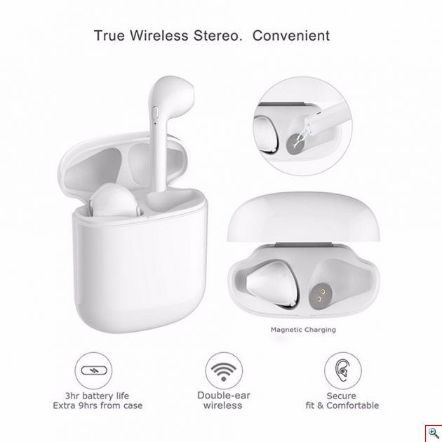 Ασύρματα Ακουστικά TWS i10-Max Bluetooth 5.0 που Παίζουν Ταυτόχρονα με Μικρόφωνο - Handsfree Earphones χωρίς Καλώδιο airpods iphone