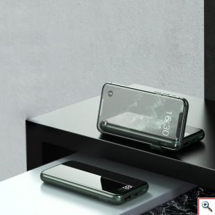 Φορητός Φορτιστής USB & Ασύρματη Φόρτιση Qi με LED Ένδειξη & Επεκτεινόμενη Βάση - Power Bank Remax 10000 mAh Μαύρο