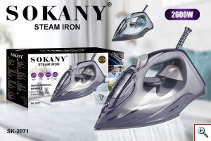 Sokany® Σίδερο Ατμού 2600W με Συνεχόμενη Παροχή 30gr/min