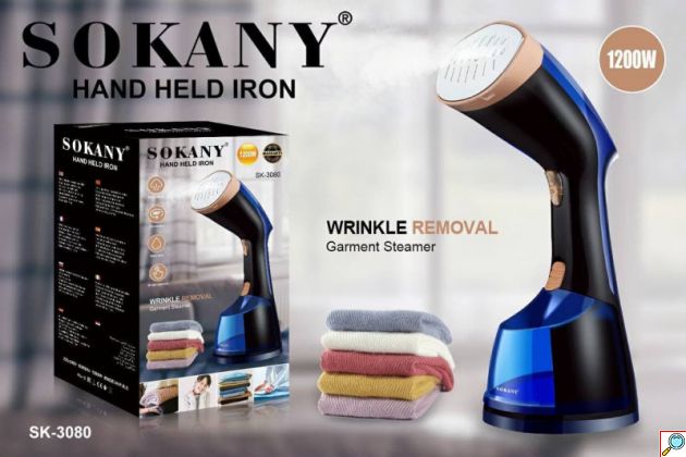 Sokany® Ατμοκαθαριστής Ρούχων Χειρός για Σιδέρωμα & Απολύμανση 1200W με Δοχείο 250ml 