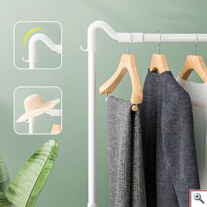 Τροχήλατη Κρεμάστρα Ρούχων με Καλάθι Απλύτων ή Παπουτσοθήκη - Βοηθητική Βάση Οργάνωσης Δωματίου 153x43x33cm