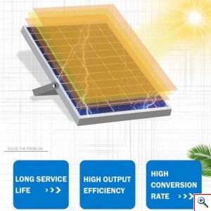 CcLamp® LED Αδιάβροχος Ηλιακός Προβολέας 300W IP67 με Φωτοβολταϊκό Πάνελ, Τηλεχειρισμό και Χρονοδιακόπτη - LED Solar Light Panel