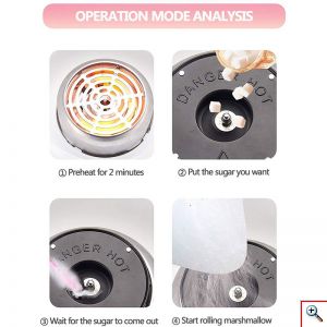Μηχανή Παρασκευής Μαλλί της Γριάς 500W - Cotton Candy Maker