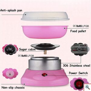 Μηχανή Παρασκευής Μαλλί της Γριάς 500W - Cotton Candy Maker