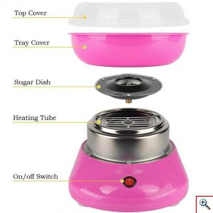 Μηχανή Παρασκευής Μαλλί της Γριάς 500W - Cotton Candy Maker