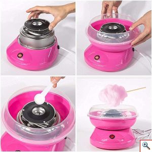 Μηχανή Παρασκευής Μαλλί της Γριάς 500W - Cotton Candy Maker