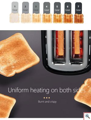 Sokany® Φρυγανιέρα 2 Θέσεων 930W Μαύρη