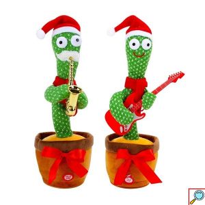 XMAS Funky Cactus - Χριστουγεννιάτικο Παιδικό Παιχνίδι Κάκτος που Χορεύει, Τραγουδάει & Επαναλαμβάνει - Dancing & Singing Cactus