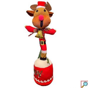 XMAS Funky Cactus Deer - Χριστουγεννιάτικο Παιχνίδι Κάκτος - Τάρανδος που Χορεύει, Τραγουδάει & Επαναλαμβάνει - Dancing & Singing
