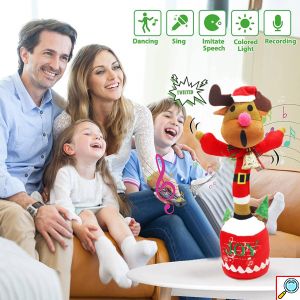 XMAS Funky Cactus Deer - Χριστουγεννιάτικο Παιχνίδι Κάκτος - Τάρανδος που Χορεύει, Τραγουδάει & Επαναλαμβάνει - Dancing & Singing