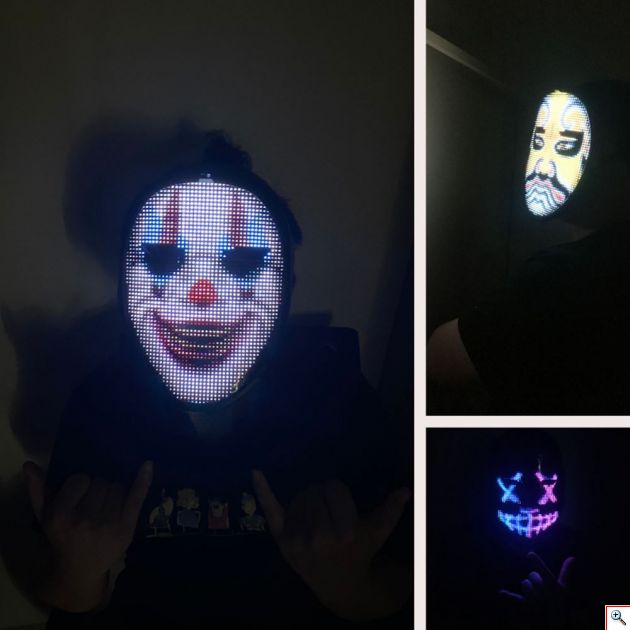 Purge Μάσκα LED για να Έχεις ό,τι Πρόσωπο Θέλεις με App Κινητού - Face Transforming Mask