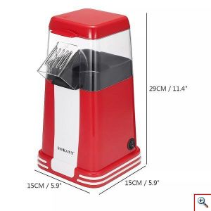 Sokany® Μηχανή Ποπ-Κορν Ζεστού Αέρα 1200W