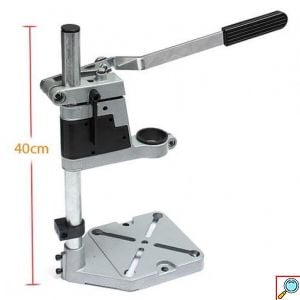 Ρυθμιζόμενη Βάση Στήριξης Δράπανου Drill Stand από Ανθρακούχο Χάλυβα & Αλουμίνιο με Ρυθμιζόμενο Ύψος & Σταθερή Βάση
