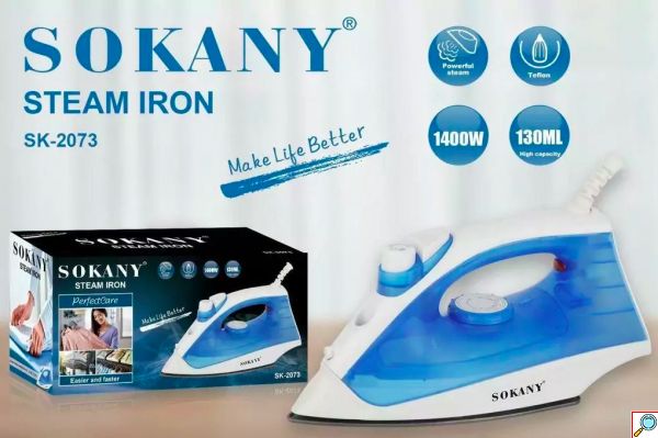 Ατμοσίδερο με Teflon Επίστρωση 1400W 130ml Sokany 