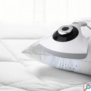 SuperCleaner Ηλεκτρικό Σκουπάκι 300W με Λάμπα UV για Ακάρεα, Μικροοργανισμούς & Μικρόβια, Μικρο Δονήσεις, Φίλτρο HEPA & Εξαερισμό για Αφύγρανση