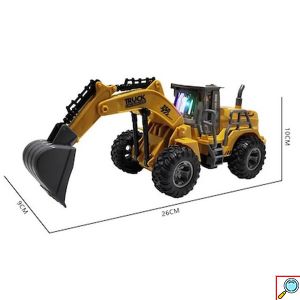 Τηλεκατευθυνόμενος Εκσκαφέας 2.4GHz RC με Τηλεχειριστήριο 26x10x9cm - Κίτρινος