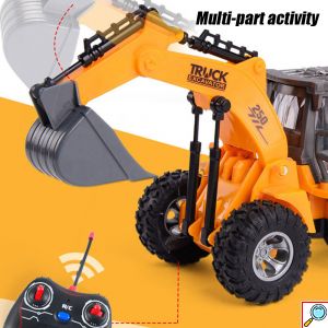 Τηλεκατευθυνόμενος Εκσκαφέας 2.4GHz RC με Τηλεχειριστήριο 26x10x9cm - Κίτρινος