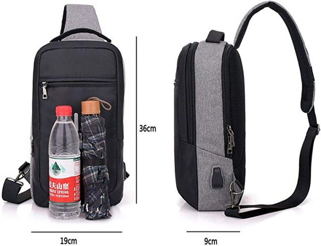Αντικλεπτικό Σακίδιο Πλάτης με Θύρα USB και Καλώδιο Φόρτισης - Travel Chest Bag