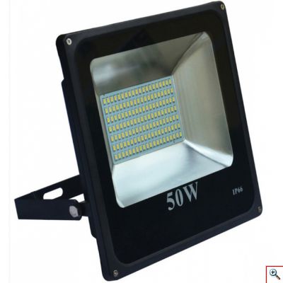 Αδιάβροχος Προβολέας 50/500W LED 12V με Ακροδέκτες LP201-50 SMD 5.000 Lumens. 