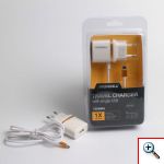 Φορτιστής Ταξιδίου 1Α με καλώδιο & θύρα USB για SmartPhone & iPhone MOREKA Q51