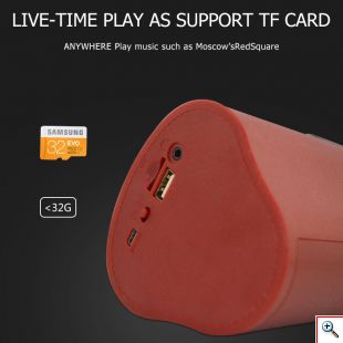 Ασύρματο Φορητό Επαναφορτιζόμενο Ηχείο Bluetooth, FM/USB/TF/AUX - Wireless Bluetooth Speaker Μαύρο