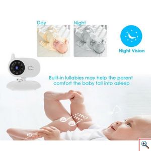 Ασύρματο Baby Monitor με IR Νυχτερινή Όραση, Θερμόμετρο Δωματίου, Χαλαρωτικά Τραγούδια, Αμφίδρομη Επικοινωνία, Κάμερα & Οθόνη - Σύστημα Παρακολούθησης