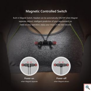 Awei AK3 Μαγνητικά Αδιάβροχα Ασύρματα Ακουστικά Bluetooth 4.1 σε Μαύρο