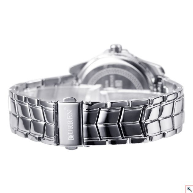Ρολόι Χεριού Curren - Casual Stainless Steel Quartz Man Watch Dual Time 