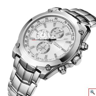Ρολόι Χεριού Curren - Casual Stainless Steel Quartz Man Watch Dual Time 