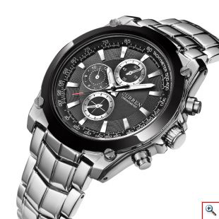 Ρολόι Χεριού Curren - Casual Stainless Steel Quartz Man Watch Dual Time 
