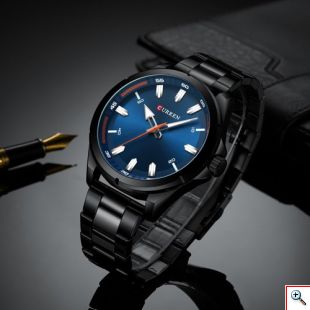 Ανδρικό Ρολόι Curren Silver - Men's Quartz Watch Large Dial Fashion Business Waterproof