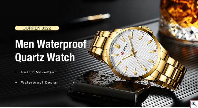 Ανδρικό Ρολόι Curren Black - Men Waterproof Quartz Watch