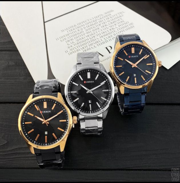 Ανδρικό Ρολόι Curren Silver-Black - Watch Men Waterproof Calendar Quartz Wrist