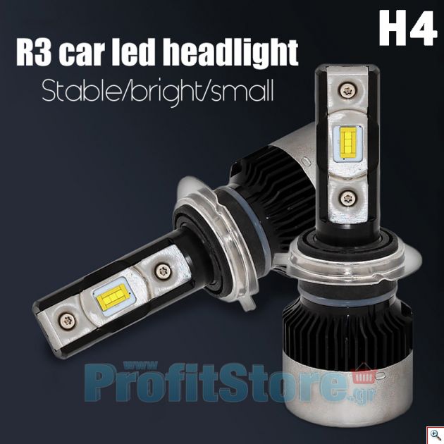 Mini Led Λάμπες Φώτα H4 Focus Αυτοκινήτου 110w (2x55W) 8000lm (2x4000lm) - Car Headlight Σετ 2 Τεμάχια