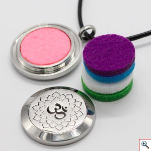 Κολιέ Αρωματοθεραπείας με 5 Σφουγγαράκια - Aromatic Therapy Necklace Aum