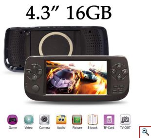 Ρετρό Κονσόλα Παιχνιδιών PAP KIII 4.3 ιντσών HD με Ενσωματωμένα 3000 Κλασικά Παιχνίδια 64 bit & Υποστήριξη AV