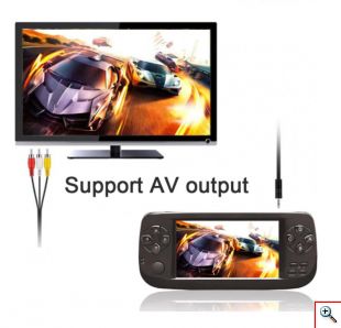 Ρετρό Κονσόλα Παιχνιδιών PAP KIII 4.3 ιντσών HD με Ενσωματωμένα 3000 Κλασικά Παιχνίδια 64 bit & Υποστήριξη AV
